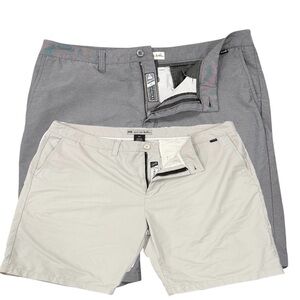 Travis Mathew Set of 2 Chino Shorts Men's 40 Light Gray & Beige Golf Casual